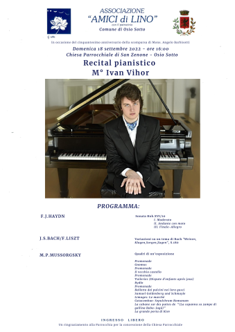 Recital Pianistico del Maestro Ivan Vihor