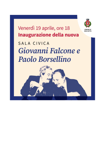 Inaugurazione nuova sala civica  Falcone e Borsellino